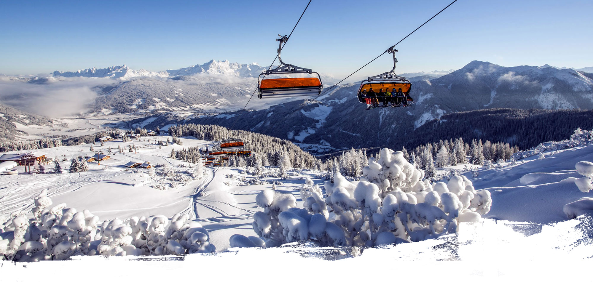 Skifahren im Skigebiet Flachau in Ski amadé